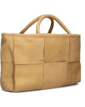 Viamailbag Tassen ,Bruin ,Suède Demi Tote Bag - Naturel