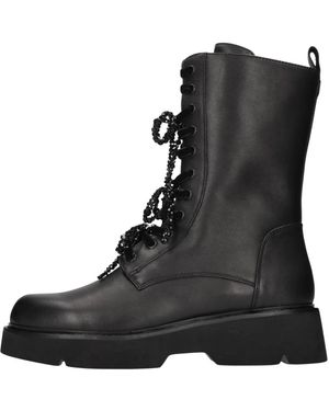 Tosca Blu Louise Combat Boots - Schwarz