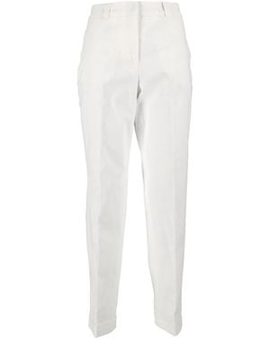 Peserico Slim-Fit Broeken - Wit