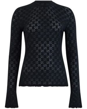 Gucci Round-Neck Knitwear - Azul