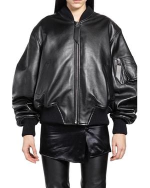 The Attico Leather Jackets - Noir