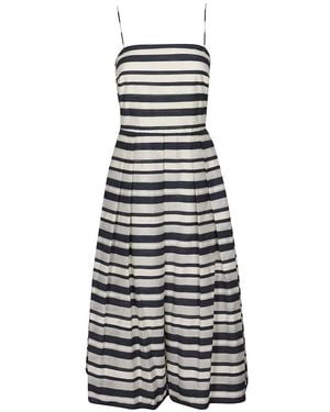 Ralph Lauren Striped Cocktail Dress - Blue
