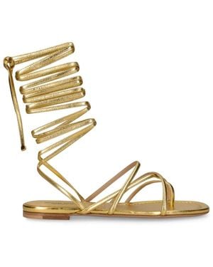 Michael Kors Jade Metallic Leder Gladiator Sandale - Mettallic