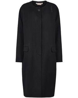 Marni Single-Breasted Coats - Black