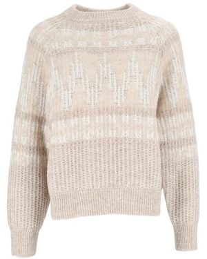 Peserico Round-Neck Knitwear - Bianco