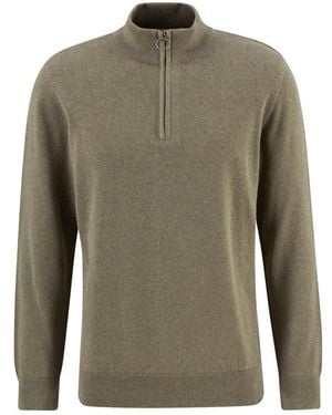 Barbour Cotton Half-Zip Jumper - Grün