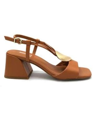 Jeannot High Heel Sandals - Brown