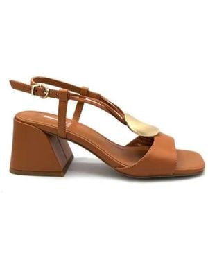 Jeannot High Heel Sandals - Brown