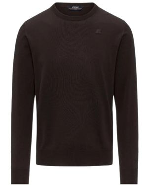 K-Way Round-Neck Knitwear - Black