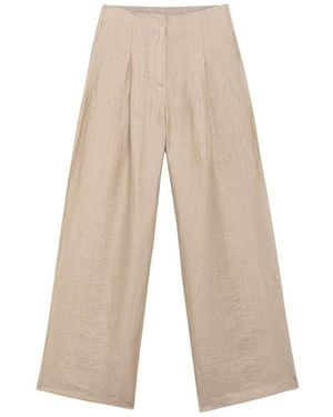 Alpha Studio Wide Trousers - Natural