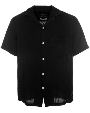 Portuguese Flannel Short Sleeve Shirts - Noir