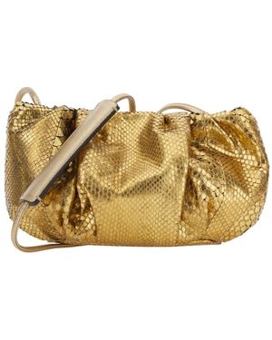Biaggini Tassen ,Grijs ,Leer Pillow Mini Clutch - Metallic