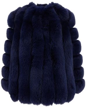 OLIVIA V. Faux Fur & Shearling Jackets - Blue