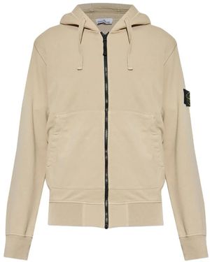 Stone Island Hoodies & Sweatvesten ,Zip-Throughs - Naturel