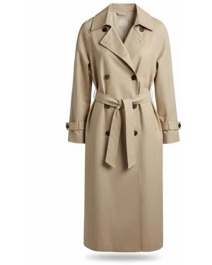 Gianni Lupo Trench Lunga Con Cintura - Natur