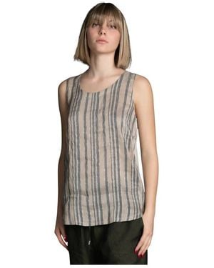 Le Tricot Perugia Sleeveless Tops - Grey
