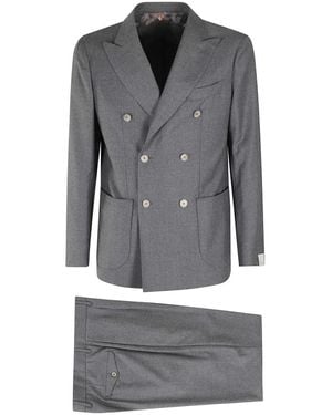 Santaniello Natural Stretch Lana Suit - Grijs