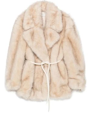 Sportmax Faux Fur & Shearling Jackets - Natural