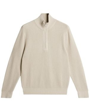 J.Lindeberg Alex Half Zip Strickpullover - Weiß