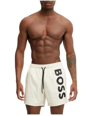 BOSS Octopus Badeshorts - Weiß