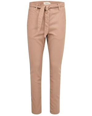 Cream Slim-Fit Trousers - Natural
