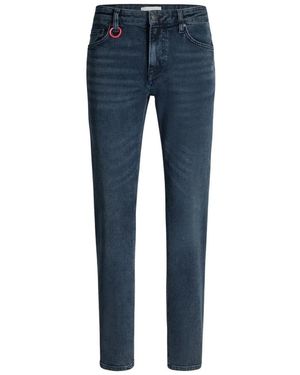 Joop! Jeans ,Blauw ,Katoen Elastische Jeans Met Logo Accenten