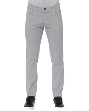 Trussardi Elegante graue baumwolljeans
