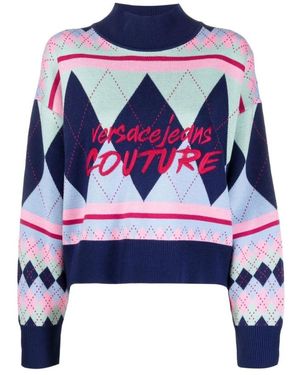 Versace Jeans Couture Round-Neck Knitwear - Blue