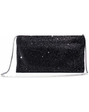 Benedetta Bruzziches Schwarze Kristall Mesh Schultertasche