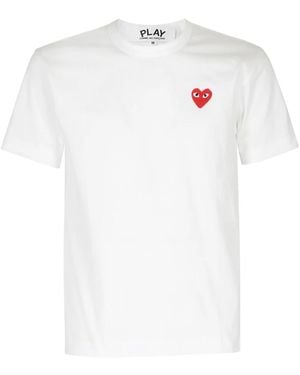 COMME DES GARÇONS PLAY T-Shirts - White