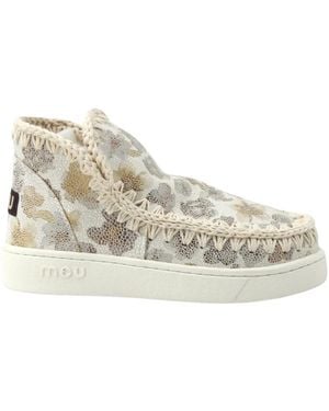 Mou Schoenen ,Leer Enkellaars - Naturel