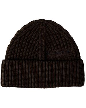 Dondup Gerippte Strickmütze - Schwarz