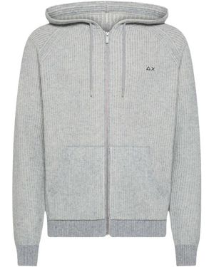 Sun 68 Gekartelde Rits Trui - Grijs