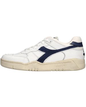 Diadora Schoenen ,Wit ,Leer B.560 Used - Blauw