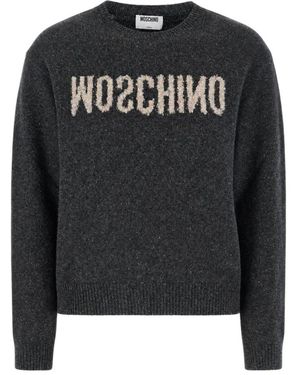 Moschino Trui Met Ronde Hals En Distressed Afwerking - Zwart