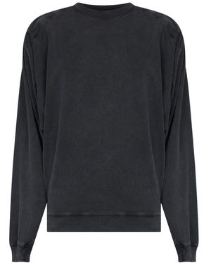 Mugler Hoodies & Sweatvesten ,Zwart ,Katoen Oversized Sweatshirt