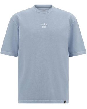 BOGGI Tops ,Blauw ,Katoen Cotton Jersey T-Shirt