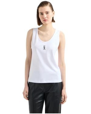 Emporio Armani Sleeveless Tops - White