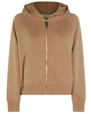 Max Mara Hoodies & Sweatvesten ,Bruin ,Zip-Throughs