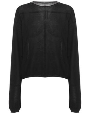 Rick Owens Truien & Vesten ,Zwart ,Kasjmier Cashmere Jersey