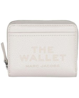 Marc Jacobs Halve Maan Portemonnee Met Rits - Wit