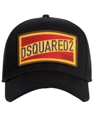 DSquared² Baseballpet Met Patch - Zwart