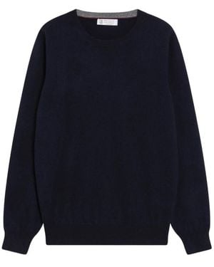 Brunello Cucinelli Round-Neck Knitwear - Bleu