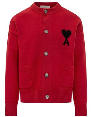 Ami Paris Cardigans - Rosso
