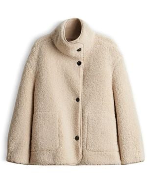 Opus Faux Shearling Jacke - Natur