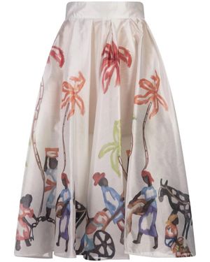 Stella Jean Midi Skirts - Multicolor