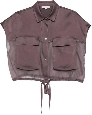 Antonelli Overhemden ,Bruin ,Tule Frida Shirt