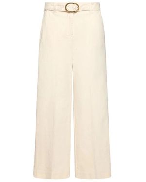Marella Broeken ,Katoen Mlszanzara Wijde Broek - Naturel