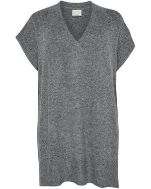 Kaffe V-Neck Knitwear - Grigio