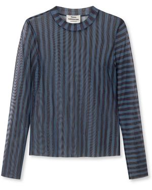 Mads Nørgaard Langarmshirts - Blau
